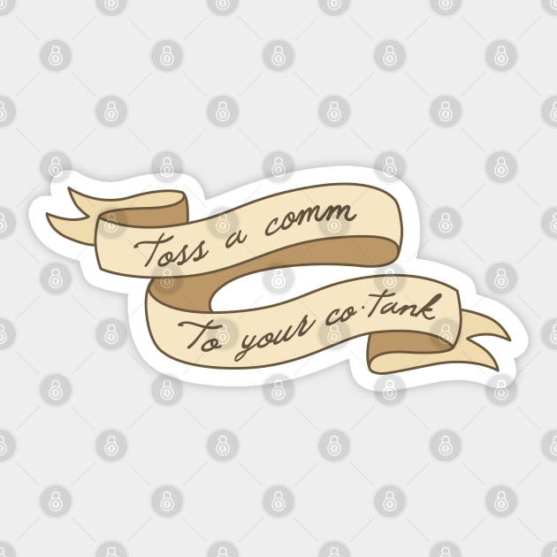 Comm Your Tank [FFXIV] Sticker by BanannaWaffles